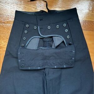 Vintage 100% wool 13 button military sailors pants wide legs pockets waist 30 R